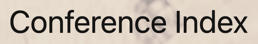 Conference index